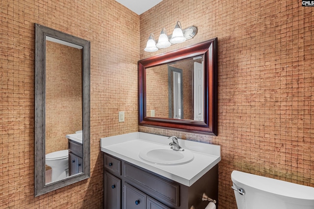 108 Sawgrass Ct, West Columbia, SC 29172 - half bathroom featuring tile walls and vanity