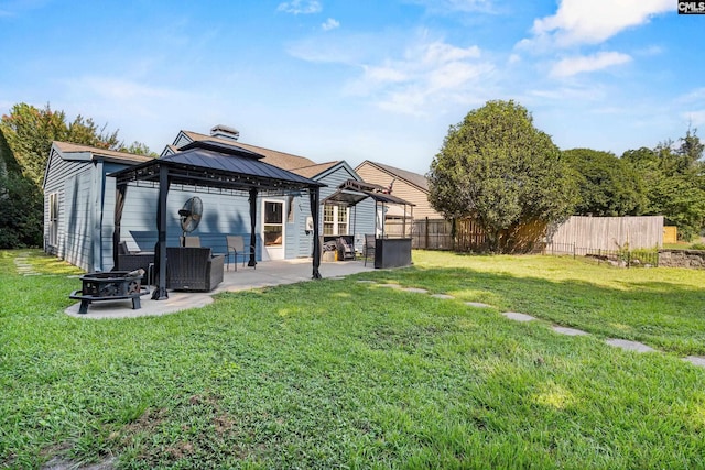 108 Sawgrass Ct, West Columbia, SC 29172 - back of property featuring a gazebo, a patio area, and an outdoor fire pit
