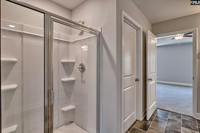 689 W Columbia Ave, Batesburg, SC 29006 - full bath featuring a stall shower and a ceiling fan