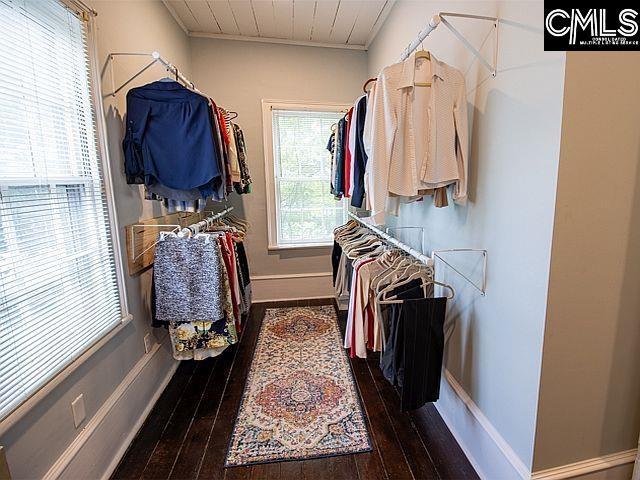 1220 Calhoun St, Newberry, SC 29108 - walk in closet featuring hardwood / wood-style floors