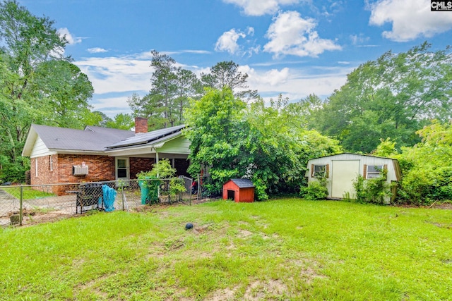 2161 Tanglewood Rd, Sumter, SC 29154 - view of yard with a shed and a wall unit AC