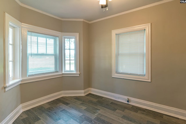 318 Summerland Ave, Batesburg, SC 29006 - spare room featuring dark wood finished floors and crown molding