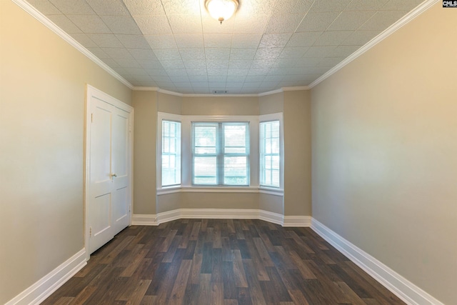 318 Summerland Ave, Batesburg, SC 29006 - spare room with dark wood-style flooring and ornamental molding
