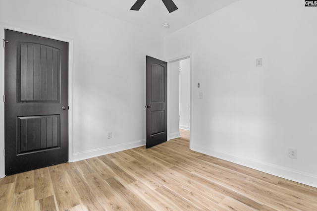 3723 Hoyt St, Columbia, SC 29223 - unfurnished bedroom with light wood-style floors and ceiling fan