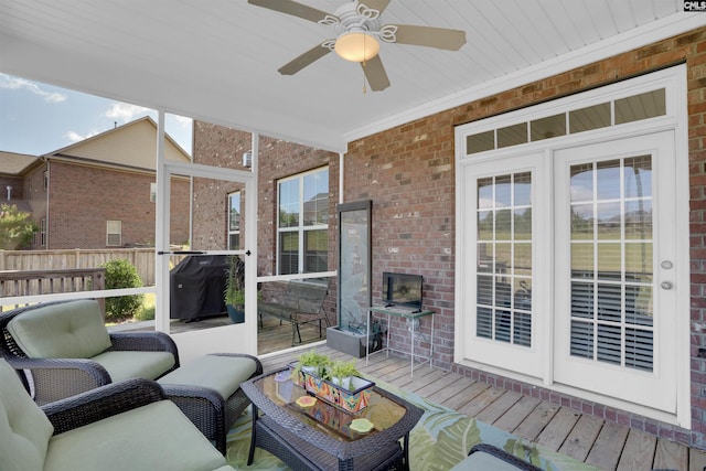 769 Broad Leaf Rd, Elgin, SC 29045 - sunroom / solarium with ceiling fan