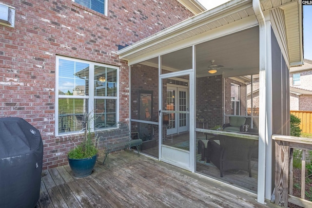 769 Broad Leaf Rd, Elgin, SC 29045 - wooden terrace with a sunroom and grilling area