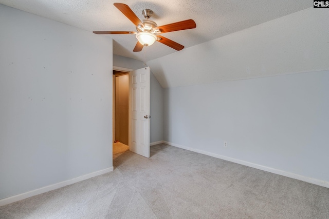 105 Garmony Cir, Columbia, SC 29212 - bonus room featuring light carpet, a ceiling fan, vaulted ceiling, and a textured ceiling