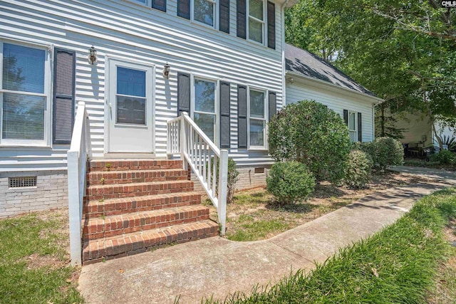 265 Thornhill Rd, Columbia, SC 29212 - property entrance with crawl space and a shingled roof