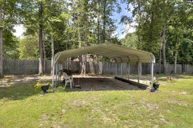 1220 Barnwell Dr, Sumter, SC 29154 - fenced backyard with a carport