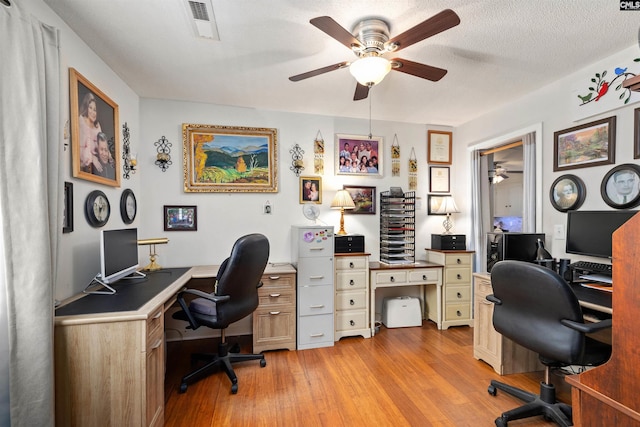 1220 Barnwell Dr, Sumter, SC 29154 - office featuring ceiling fan and light wood finished floors