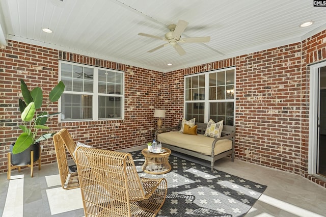 143 Club Ridge Rd, Elgin, SC 29045 - view of patio / terrace with a ceiling fan