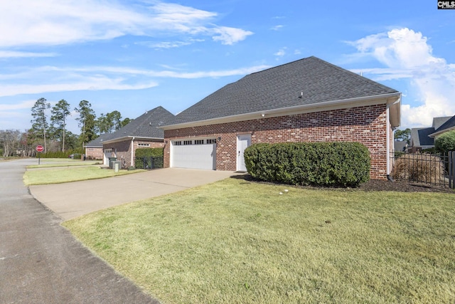 143 Club Ridge Rd, Elgin, SC 29045 - view of property exterior with driveway, brick siding, a garage, and roof with shingles