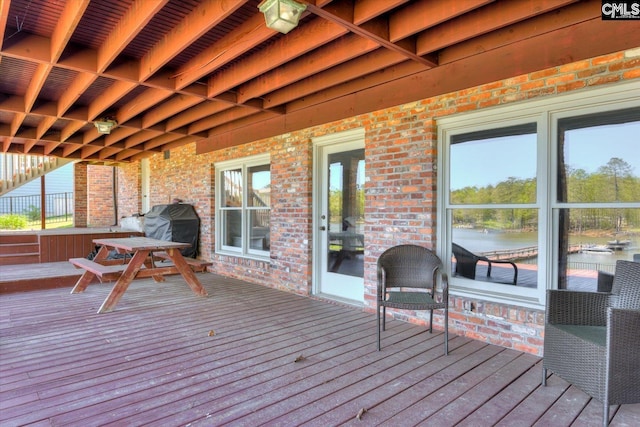 518 Pioneer Shores Rd, Prosperity, SC 29127 - deck with area for grilling and a water view