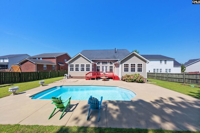 216 Founders Ridge Rd, Columbia, SC 29229 - view of swimming pool with a deck, a fenced backyard, and a patio