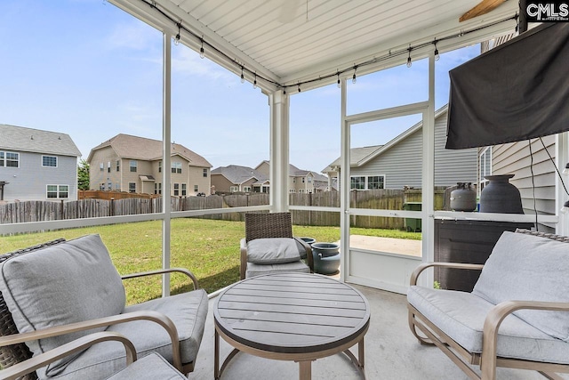 823 Queenshire Ln, Elgin, SC 29045 - sunroom / solarium with a residential view