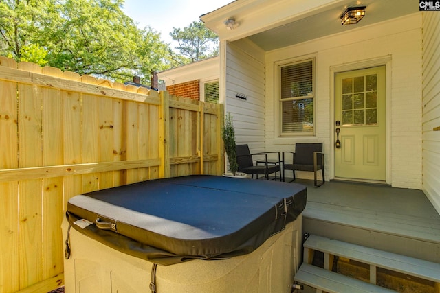 335-337 S Woodrow St, Columbia, SC 29205 - wooden terrace featuring a hot tub
