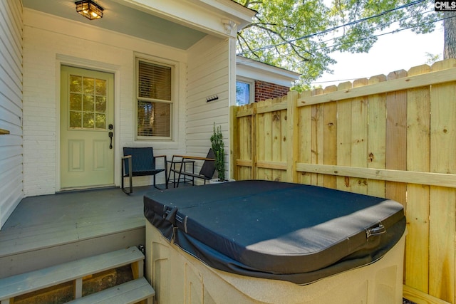 335-337 S Woodrow St, Columbia, SC 29205 - view of patio / terrace featuring a hot tub