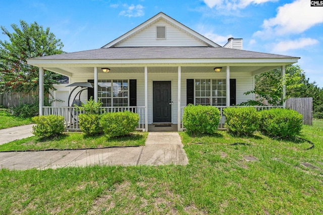 3 Fonthill Ct, Columbia, SC 29229 - view of front of property with covered porch, a chimney, and a shingled roof
