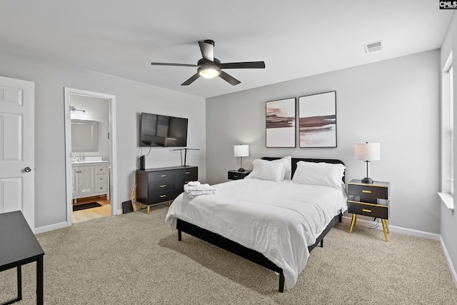 3 Fonthill Ct, Columbia, SC 29229 - bedroom featuring carpet flooring, connected bathroom, and ceiling fan