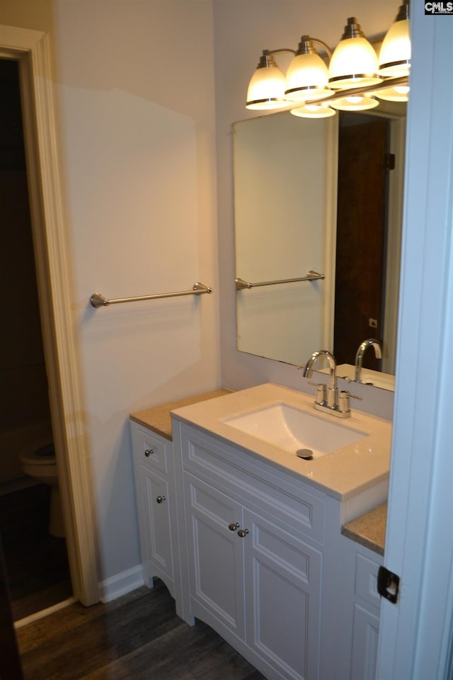 169 Lionsgate Rd, Columbia, SC 29223 - bathroom featuring vanity and wood finished floors