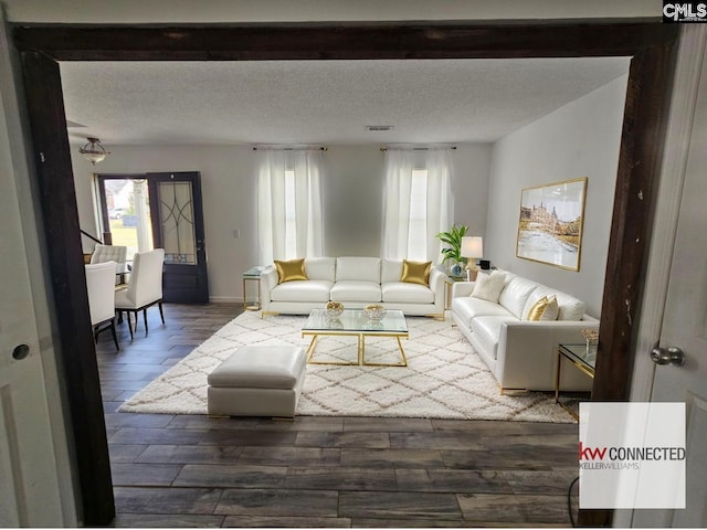 11 Long Glen Ct, Columbia, SC 29229 - living area featuring wood finished floors and a textured ceiling
