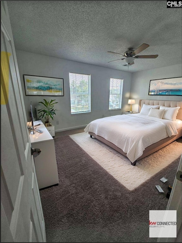 11 Long Glen Ct, Columbia, SC 29229 - carpeted bedroom featuring a textured ceiling and ceiling fan