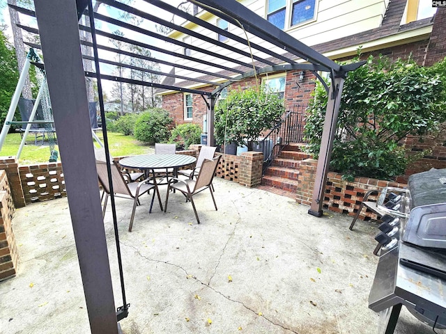 904 Sunnyhill Dr, Camden, SC 29020 - view of patio with outdoor dining space and a pergola