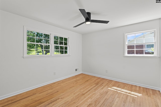 2109 Sheffield Ln, Cayce, SC 29033 - spare room featuring plenty of natural light, light wood-style flooring, and a ceiling fan