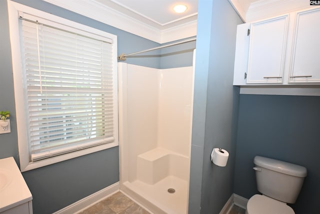 214 Mac St, Leesville, SC 29070 - full bathroom with a shower, vanity, and ornamental molding