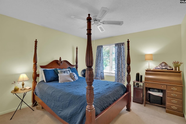 122 Partridge Hill Dr, West Columbia, SC 29172 - bedroom with carpet, a ceiling fan, and a textured ceiling