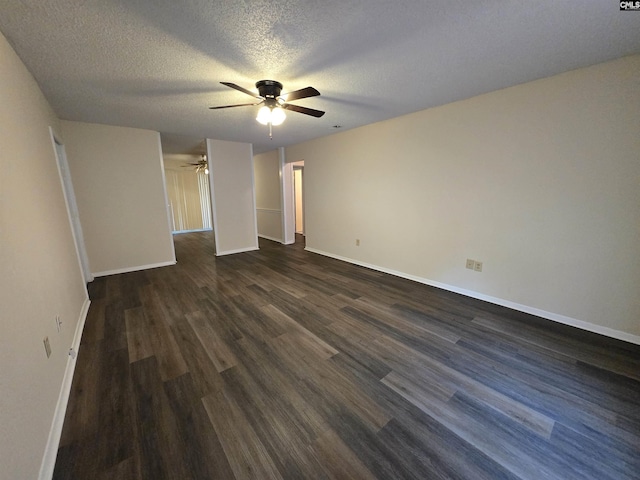 3630 Ranch Rd Unit 5-6, Columbia, SC 29206 - unfurnished room with ceiling fan, dark wood-style floors, and a textured ceiling