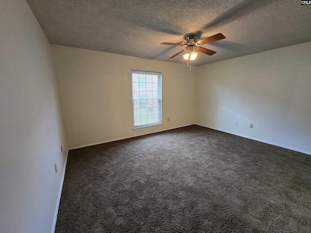 3630 Ranch Rd Unit 11-8, Columbia, SC 29260 - empty room featuring a ceiling fan, dark carpet, and a textured ceiling