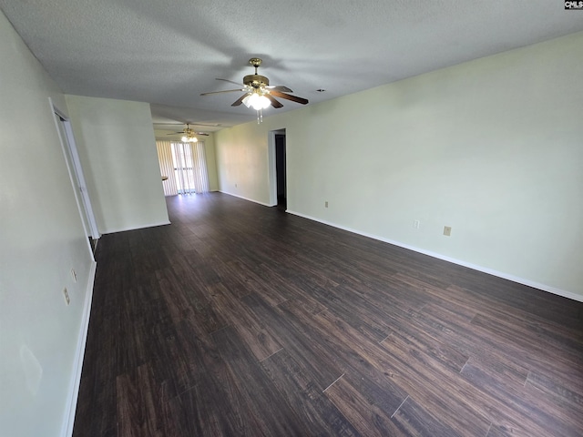 3630 Ranch Rd Unit 11-8, Columbia, SC 29260 - unfurnished room with dark wood-style flooring, a ceiling fan, and a textured ceiling