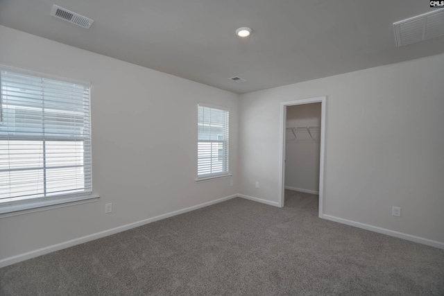 739 Wild Duck Ln, Columbia, SC 29203 - unfurnished bedroom with carpet floors, multiple windows, a walk in closet, and a closet