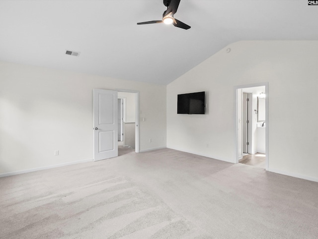 393 Denman Loop, Columbia, SC 29229 - spare room with light carpet, vaulted ceiling, and ceiling fan