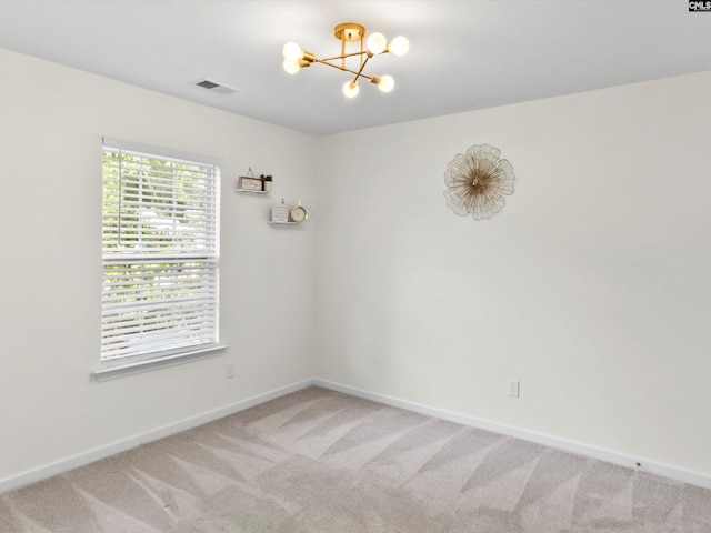 393 Denman Loop, Columbia, SC 29229 - unfurnished room featuring a chandelier and light carpet