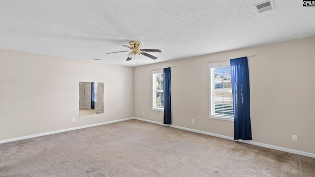 339 Cornflower Dr, Columbia, SC 29229 - carpeted empty room with a ceiling fan and a textured ceiling