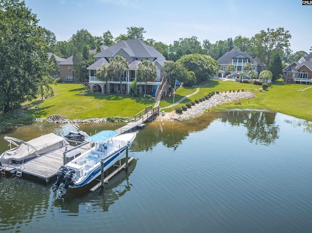 226 Forty Love Pt, Chapin, SC 29036 - dock featuring a water view and a yard