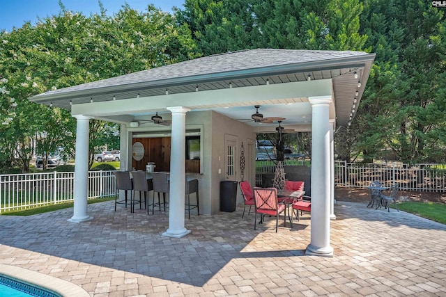 226 Forty Love Pt, Chapin, SC 29036 - view of patio featuring ceiling fan