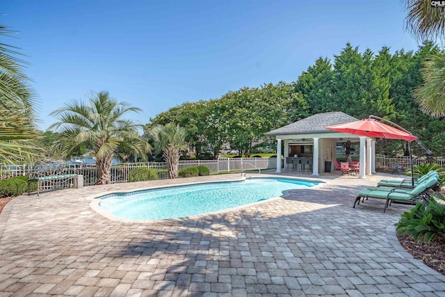 226 Forty Love Pt, Chapin, SC 29036 - view of swimming pool featuring a patio area and an outdoor structure