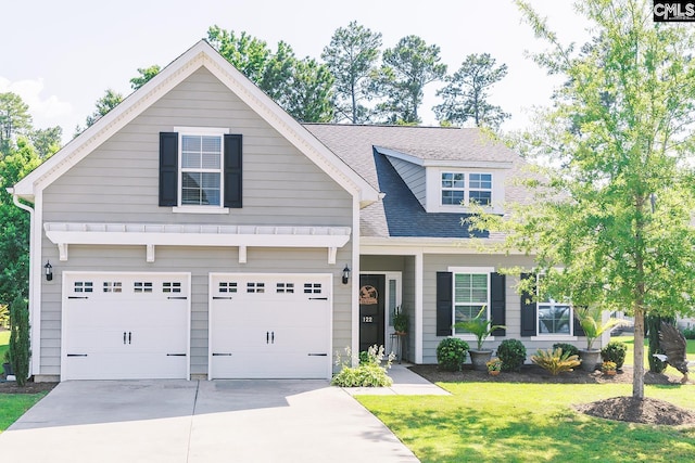 122 Azur Ave, Chapin, SC 29036 - view of front of property with driveway, a front yard, a garage, and roof with shingles