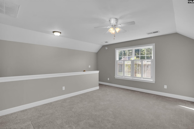 100 Ridge Top Rd, Lexington, SC 29072 - additional living space with vaulted ceiling, a ceiling fan, and carpet flooring