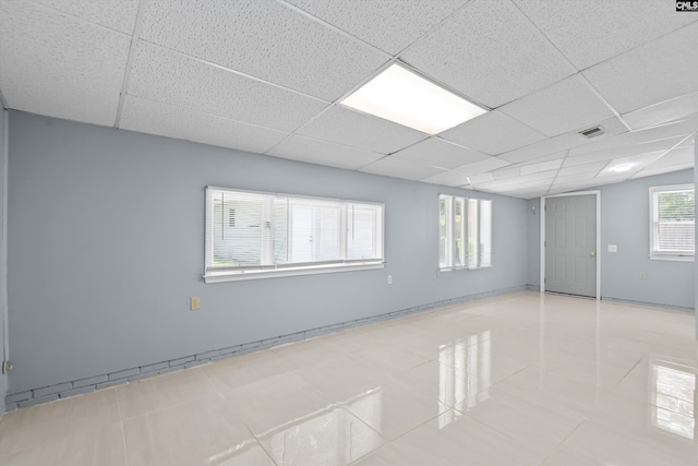 231 Horseshoe Cir, Columbia, SC 29223 - empty room featuring a drop ceiling and tile patterned flooring