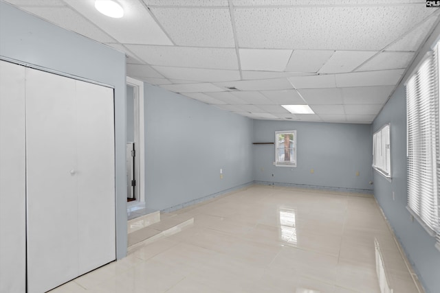 231 Horseshoe Cir, Columbia, SC 29223 - below grade area featuring a paneled ceiling and tile patterned floors