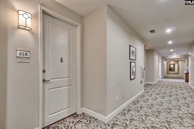 601 Main St Unit 518, Columbia, SC 29201 - corridor featuring light carpet and recessed lighting