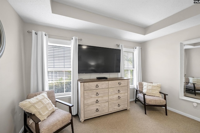 614 Beech Branch Dr, Irmo, SC 29063 - sitting room featuring light colored carpet and a tray ceiling