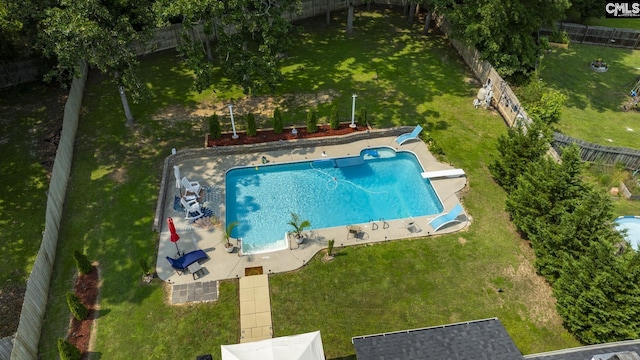 614 Beech Branch Dr, Irmo, SC 29063 - view of swimming pool with a diving board and a fenced backyard