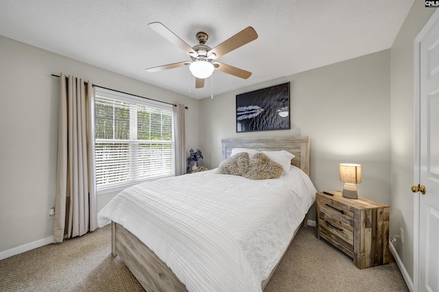 614 Beech Branch Dr, Irmo, SC 29063 - bedroom with light carpet and a ceiling fan