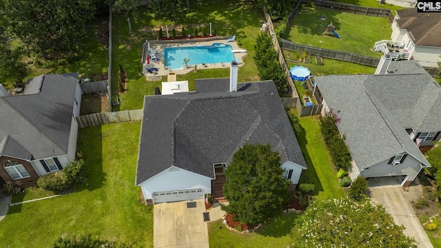 614 Beech Branch Dr, Irmo, SC 29063 - aerial view of property and surrounding area featuring a pool area