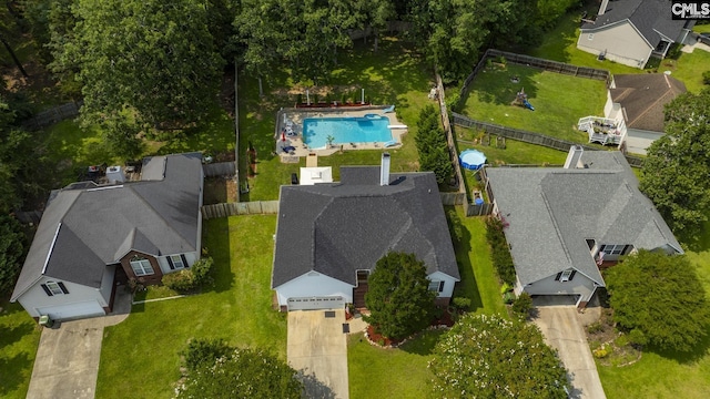 614 Beech Branch Dr, Irmo, SC 29063 - aerial view of a pool area